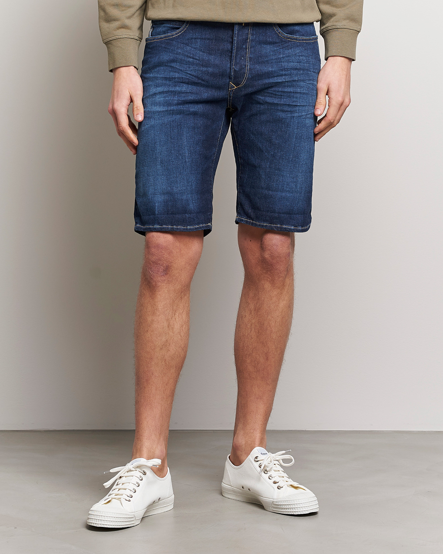 Herren | Shorts | Replay | RBJ901 Hyperflex Denim Shorts Dark Blue