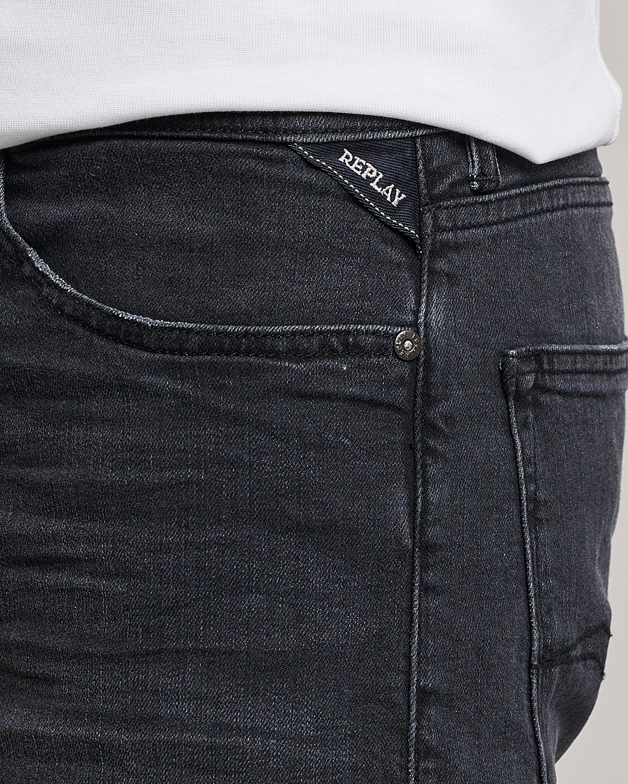 Herren | Shorts | Replay | RBJ901 Super Stretch Bio Denim Shorts Washed Black