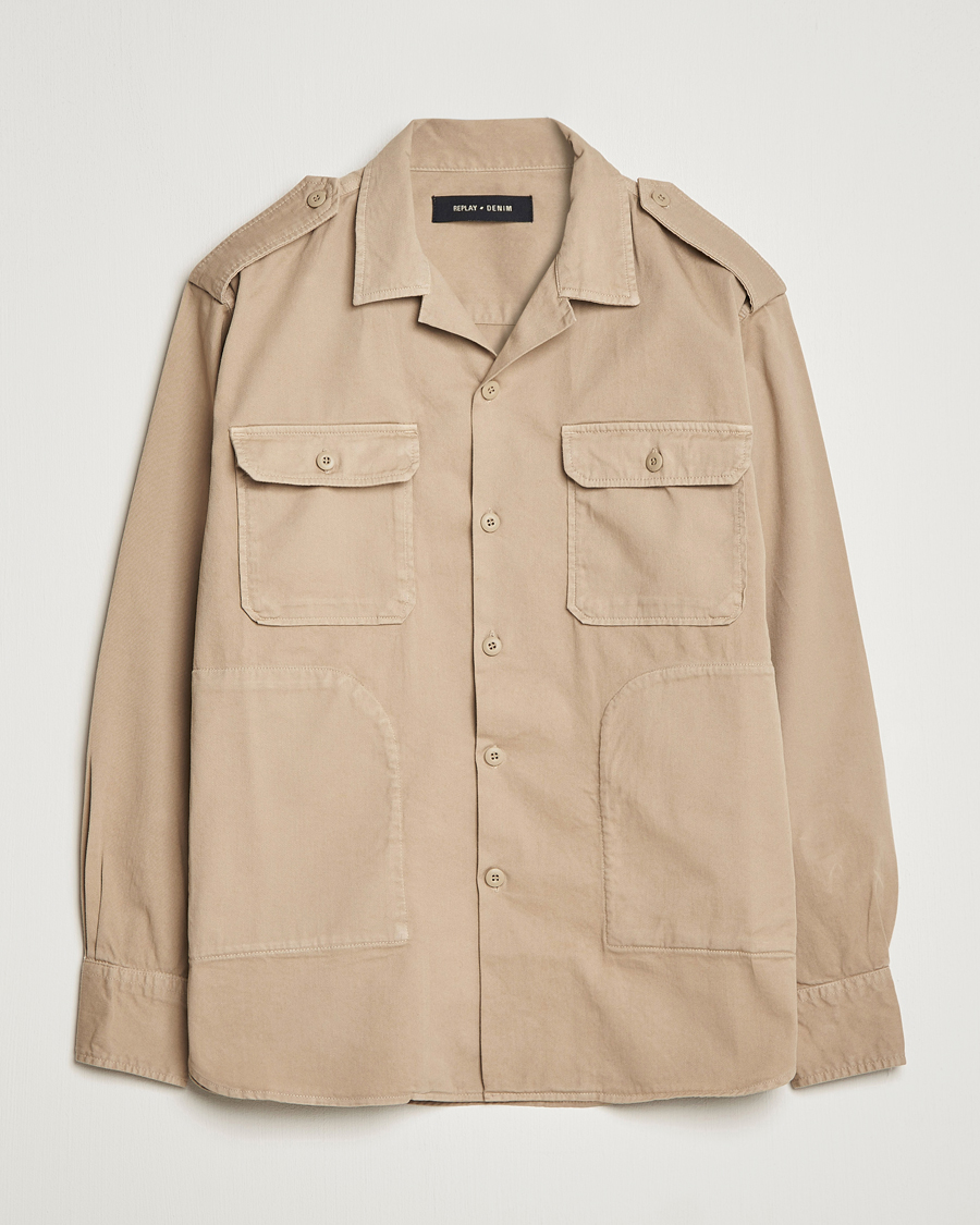 Herren | Hemden | Replay | Sartoriale Safari Overshirt Sand