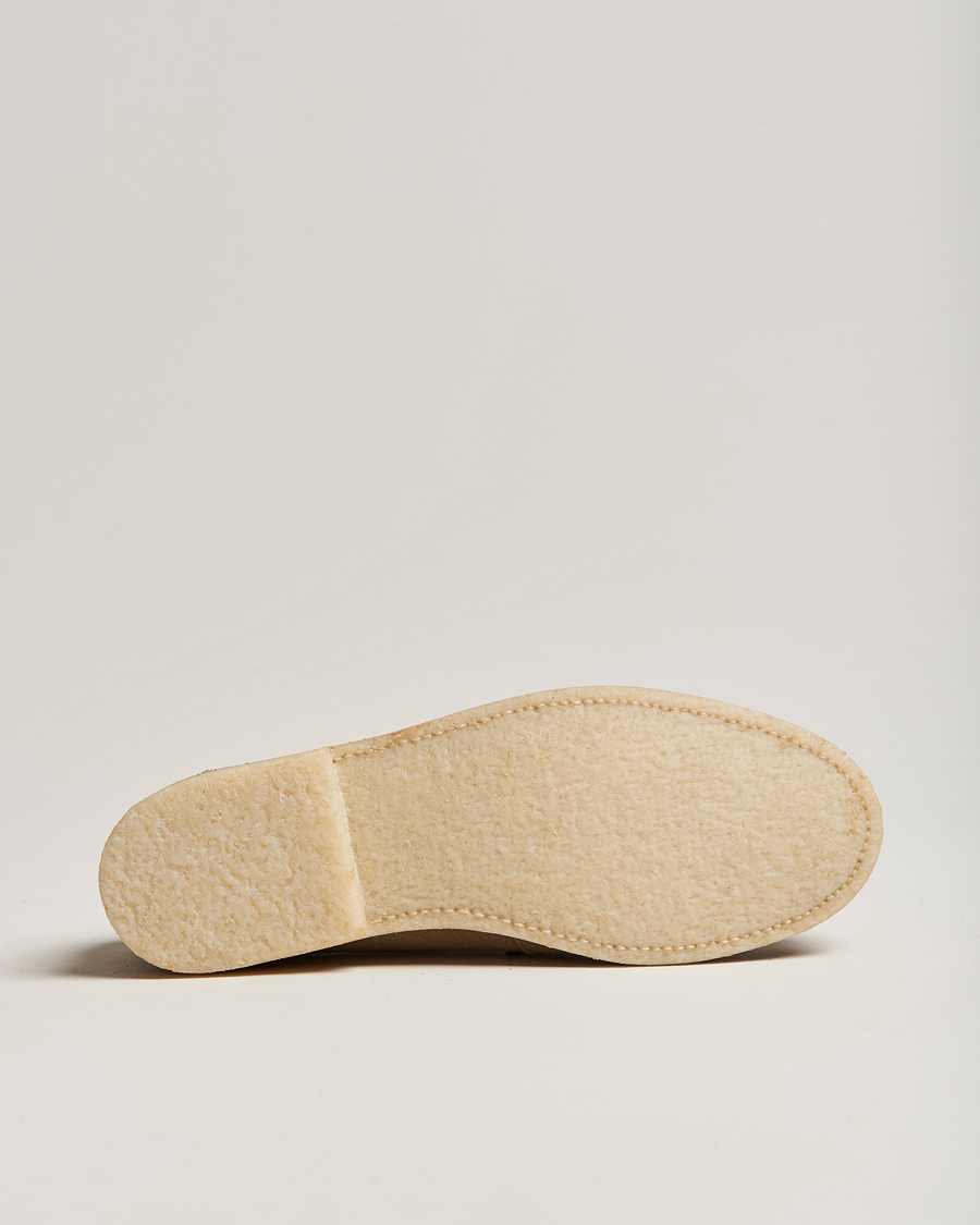 Herren | Sanders Edwin Unlined Suede Penny Loafer Milkshake | Sanders | Edwin Unlined Suede Penny Loafer Milkshake