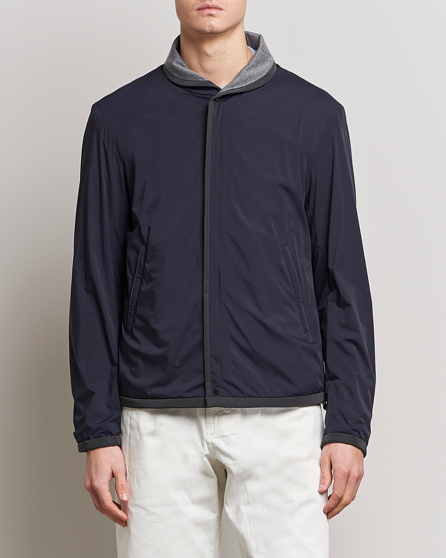 Herren | Jacken | SEASE | Reversible Stretch Nylon Jacket Navy