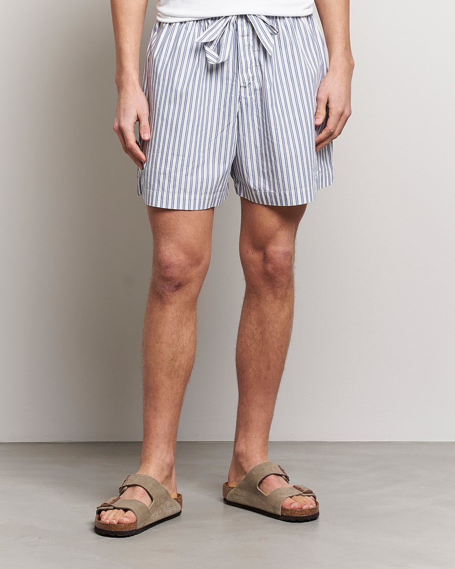 Herren | Tekla | Tekla | Poplin Pyjama Shorts Skagen Stripes