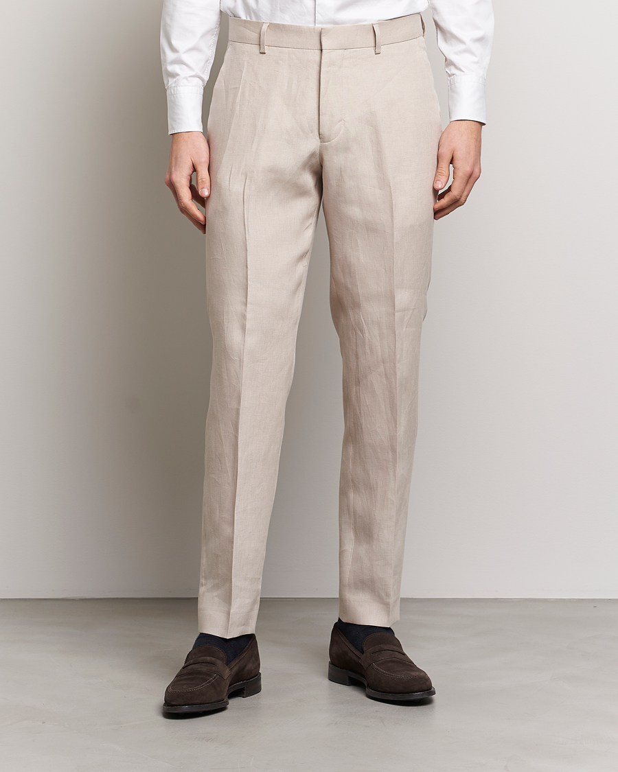 Herren | Hosen | Tiger of Sweden | Tenutas Linen Trousers Cream Sand