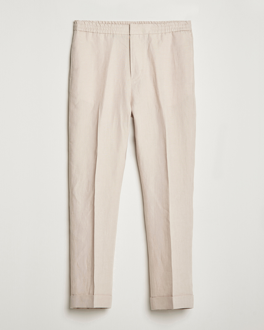 Herren | Hosen | Tiger of Sweden | Taven Linen Trousers Cream Sand