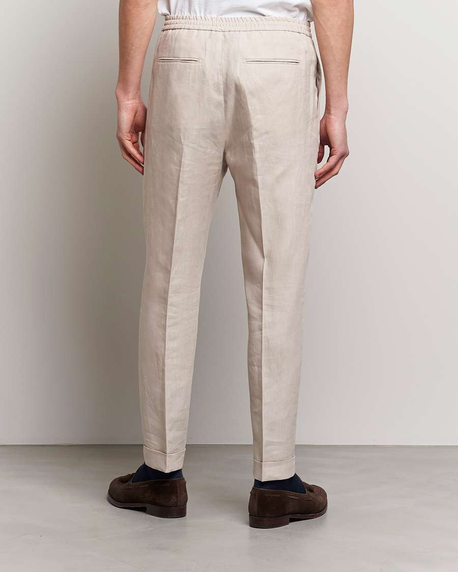Herren | Hosen | Tiger of Sweden | Taven Linen Trousers Cream Sand