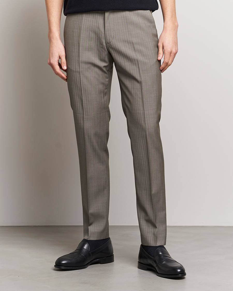 Herren | Hosen | Tiger of Sweden | Tenuta Wool Trousers Dark Sand