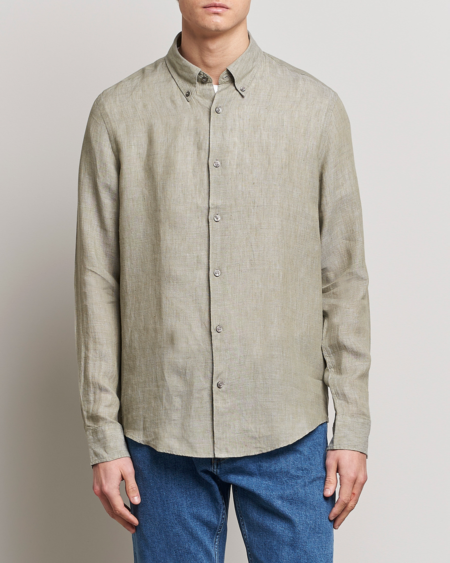 Herren | Hemden | Tiger of Sweden | Sankt Linen Shirt Shadow