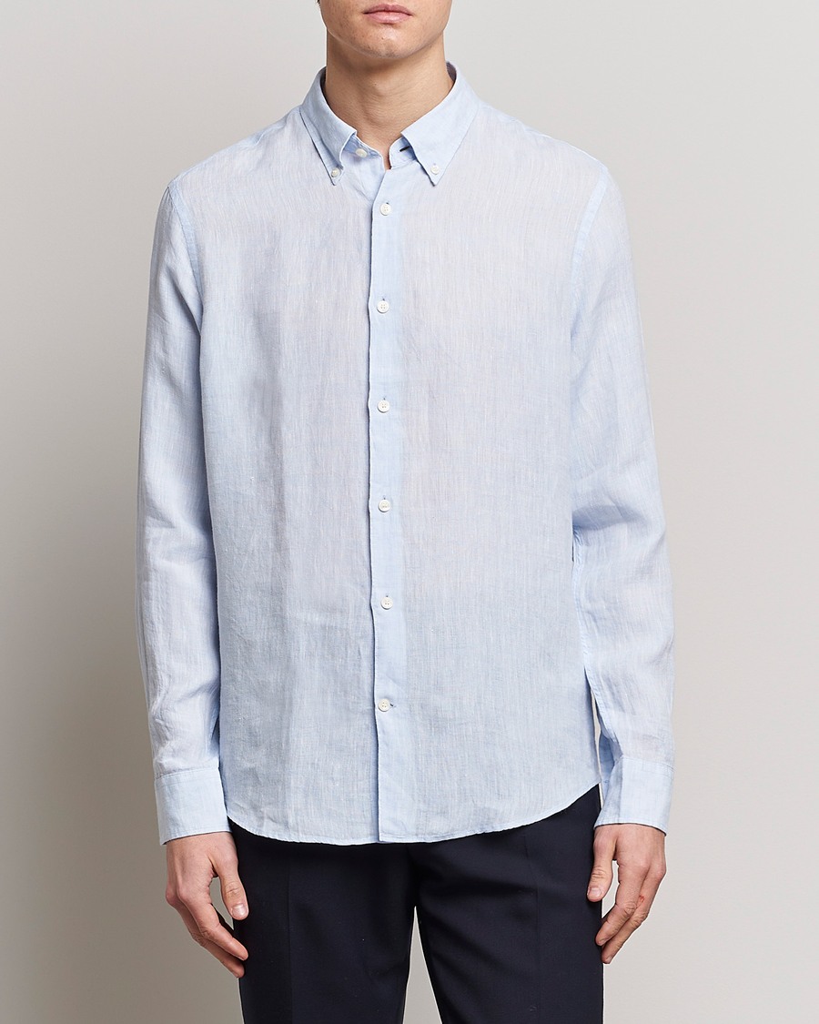 Herren | Hemden | Tiger of Sweden | Sankt Linen Shirt Light Blue
