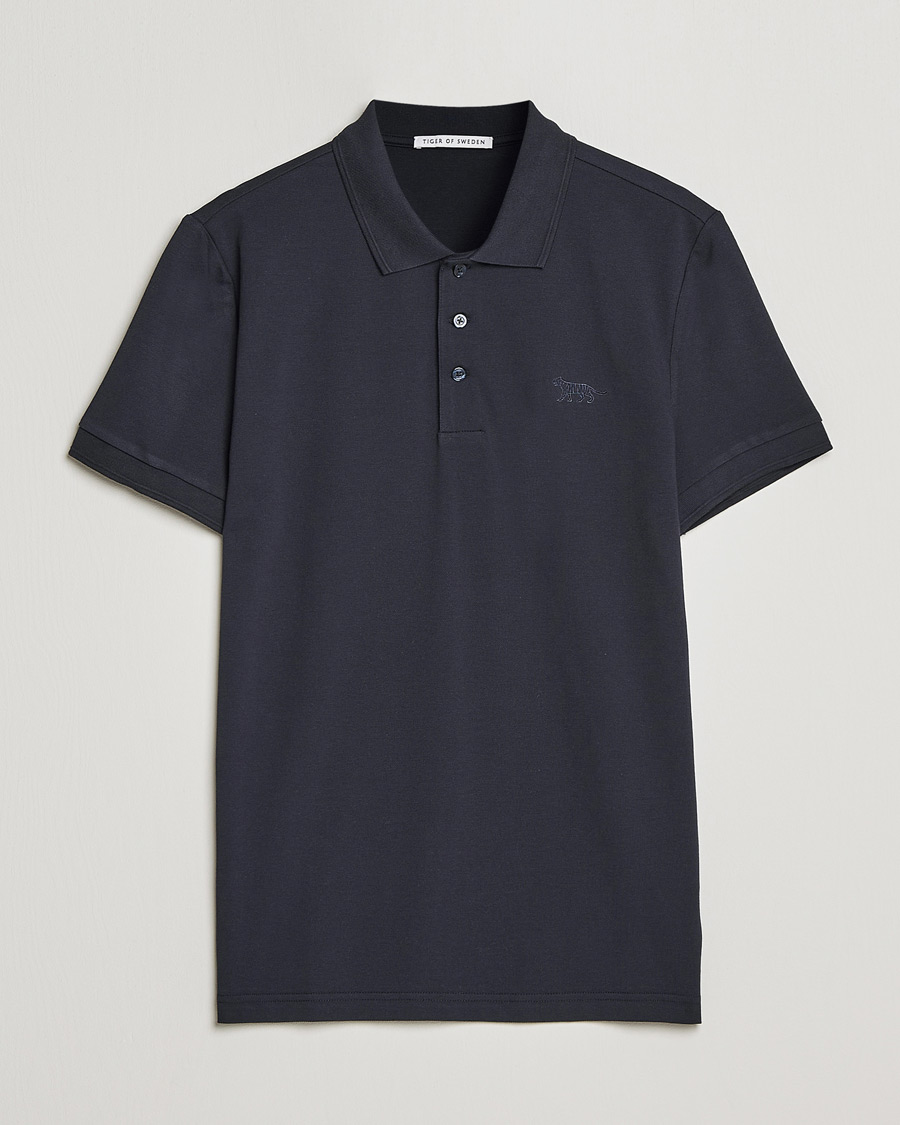 Herren | Poloshirts | Tiger of Sweden | Diaros Cotton Pique Light Ink