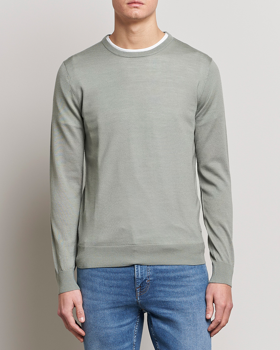 Herren | Pullover | Tiger of Sweden | Nichols Extra Fine Merino Crew Neck  Shadow