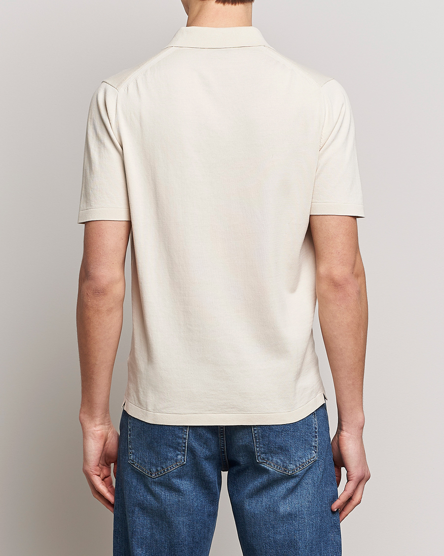 Herren | Poloshirts | Tiger of Sweden | Orbit Cotton Half Zip Light Ivory