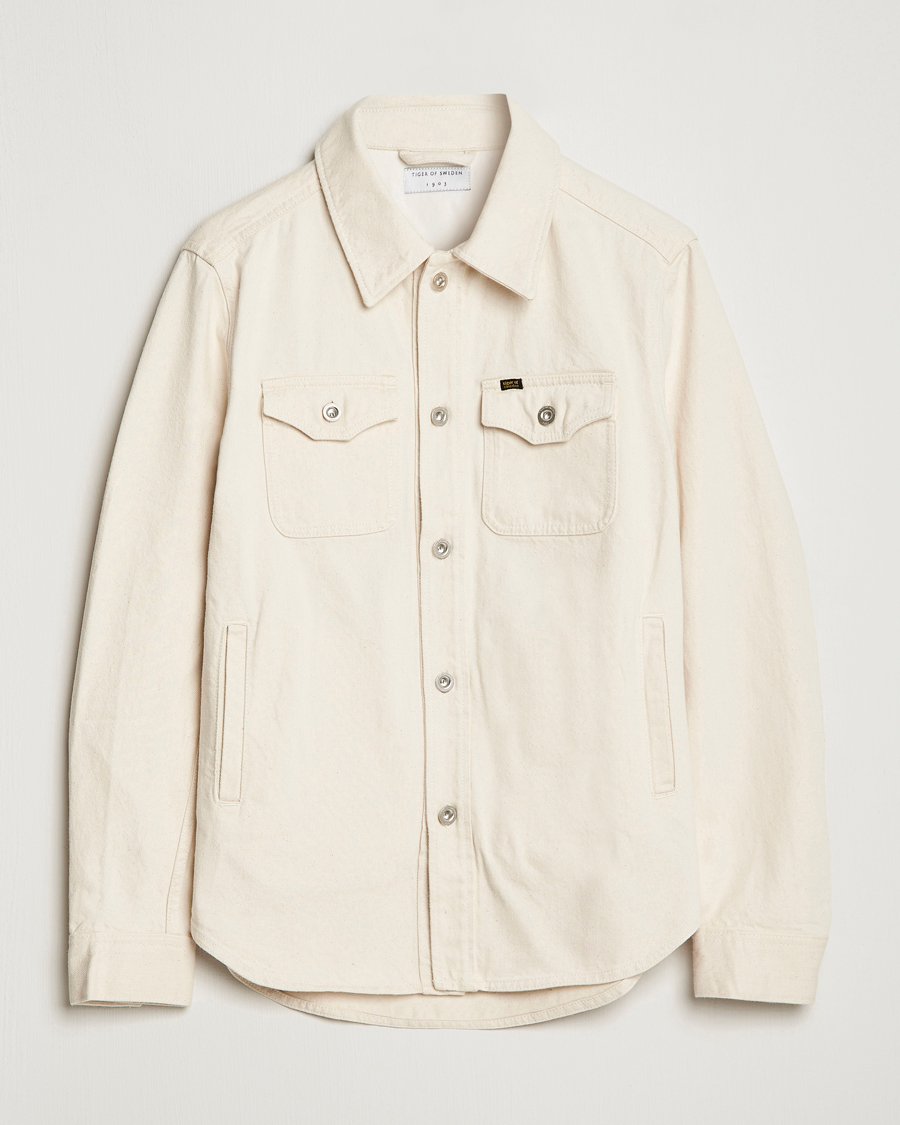 Herren | Jacken | Tiger of Sweden | Get Denim Jacket Ecru denim