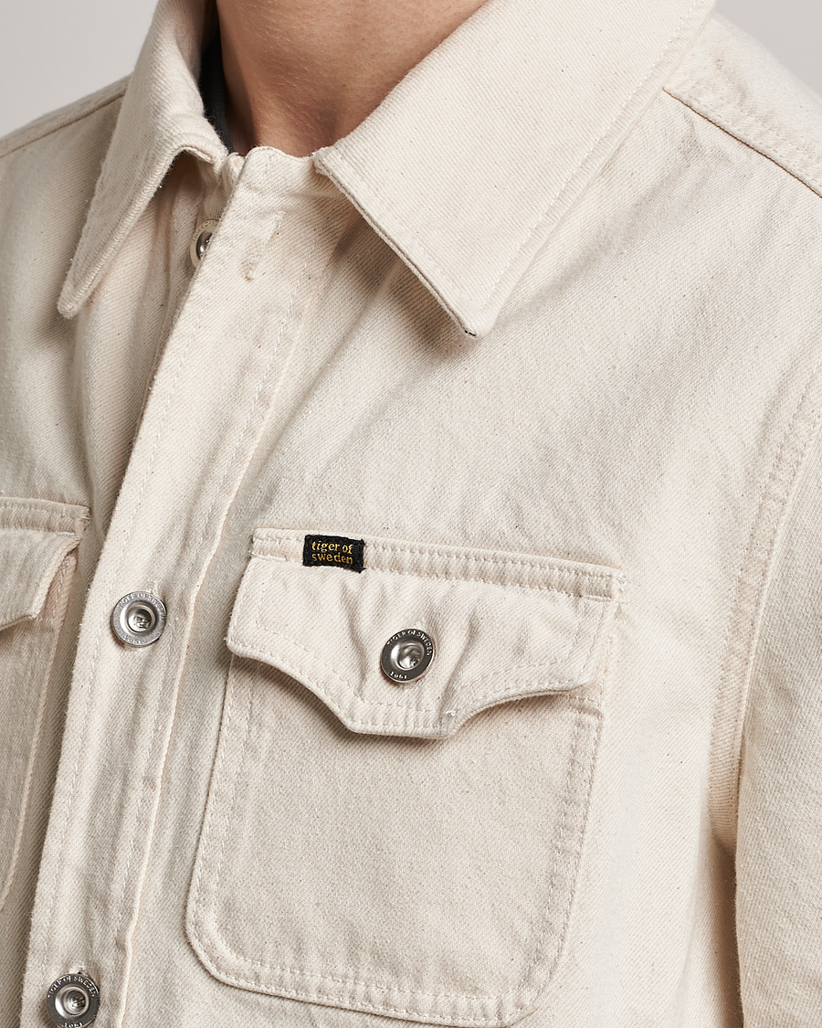 Herren | Jacken | Tiger of Sweden | Get Denim Jacket Ecru denim