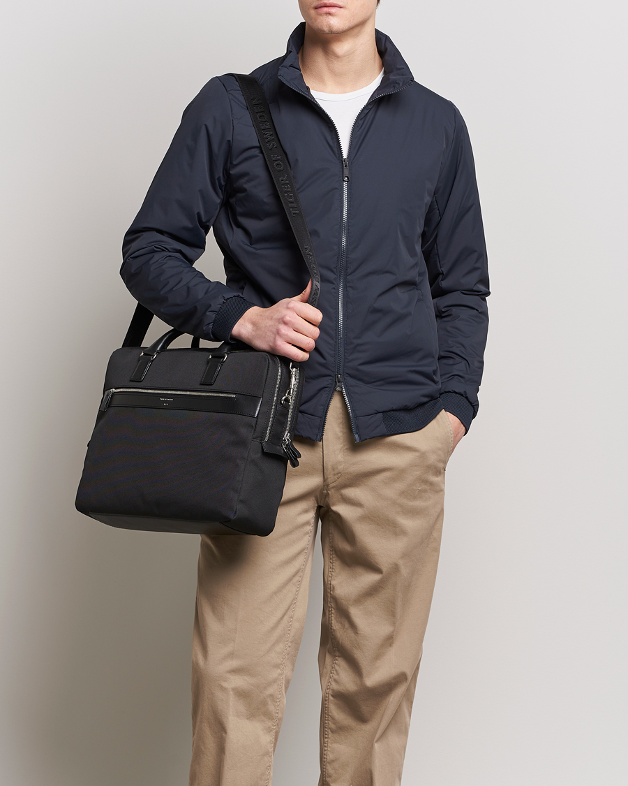 Herren | Tiger of Sweden Bays Recycled Polyester Computer Bag Black | Tiger of Sweden | Bays Recycled Polyester Computer Bag Black