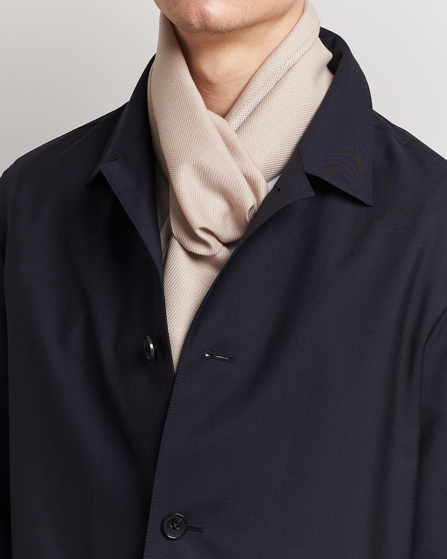 Herren | Tiger of Sweden Salvor Wool Silk Scarf Dark Sand | Tiger of Sweden | Salvor Wool Silk Scarf Dark Sand