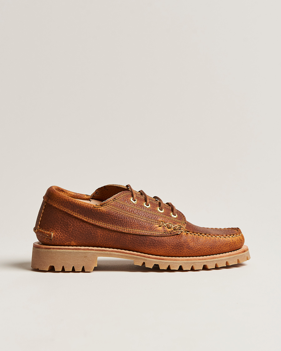 Herren | Yuketen Handsewn Angler Moc Dark Brown Grain Calf | Yuketen | Handsewn Angler Moc Dark Brown Grain Calf