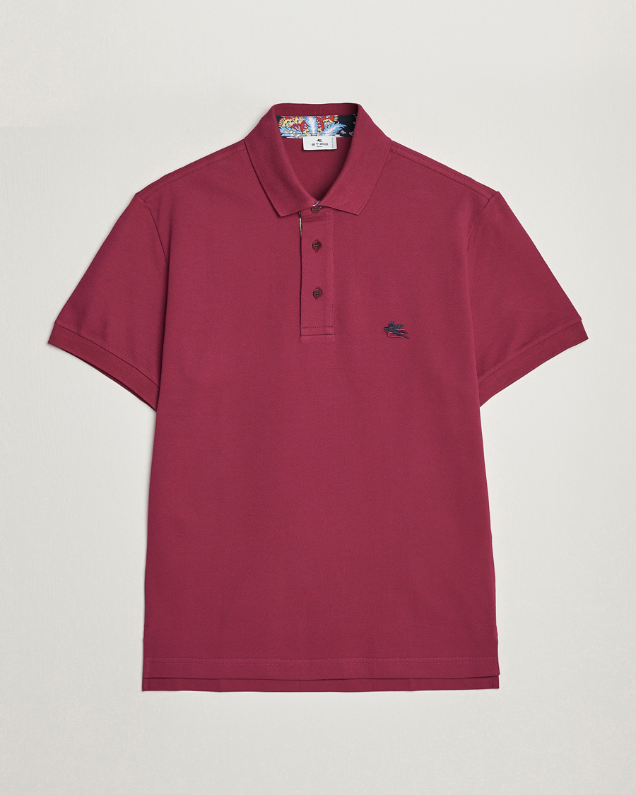 Herren | Poloshirts | Etro | Short Sleeve Contrast Paisley Polo Rosa