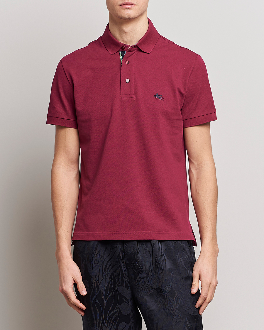 Herren | Poloshirts | Etro | Short Sleeve Contrast Paisley Polo Rosa