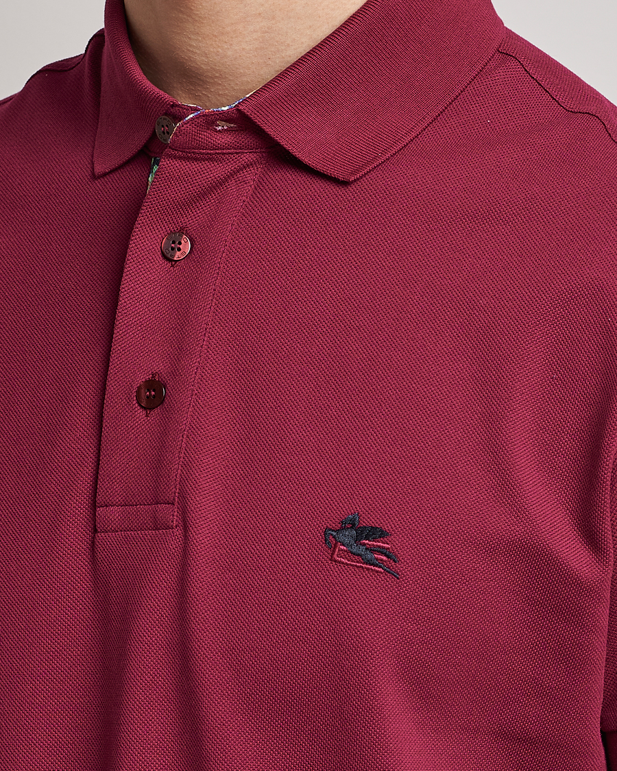 Herren | Poloshirts | Etro | Short Sleeve Contrast Paisley Polo Rosa