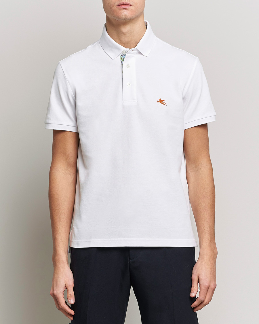 Herren | Poloshirts | Etro | Short Sleeve Contrast Paisley Polo White