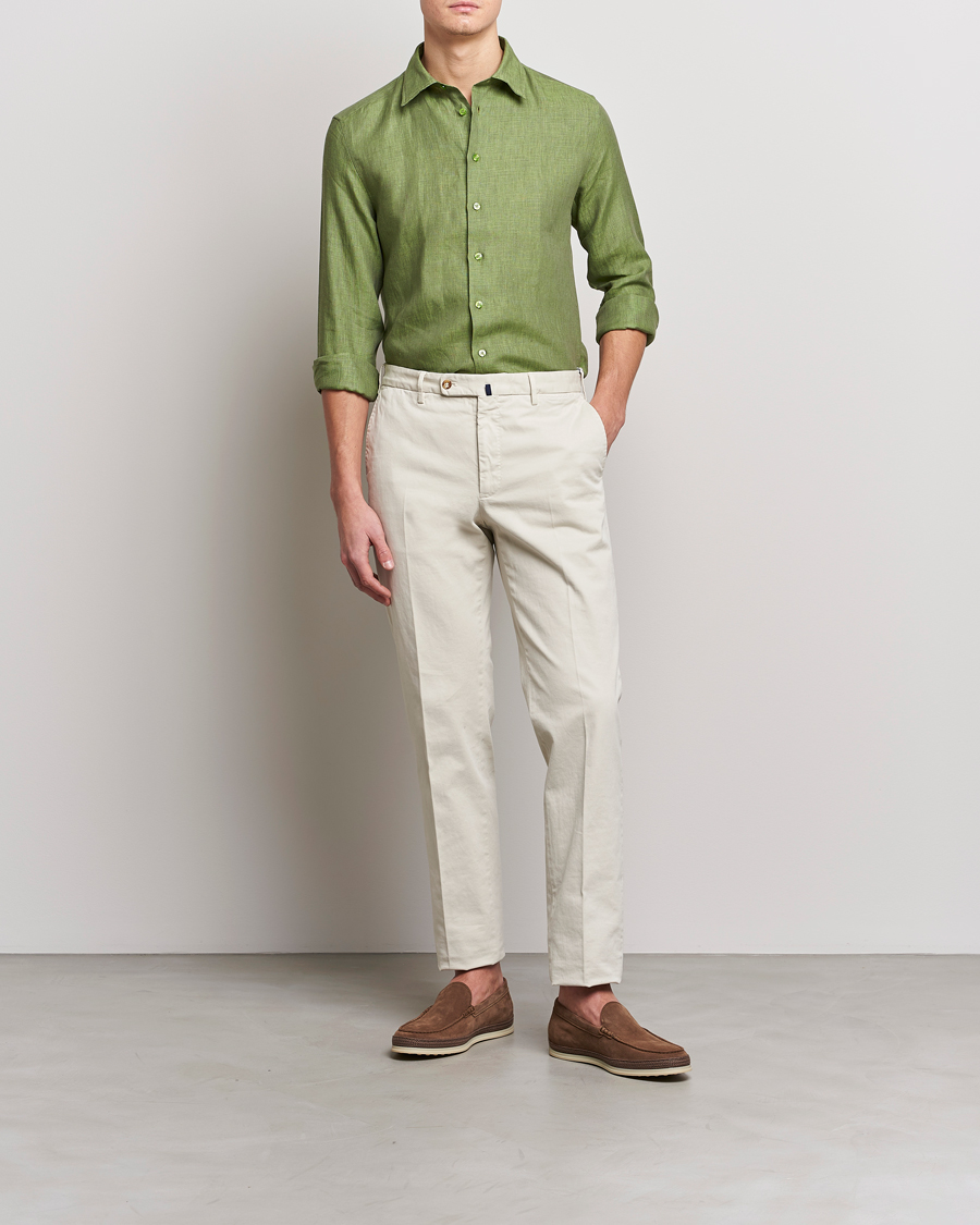 Herren | Hemden | Etro | Linen Sport Shirt Green