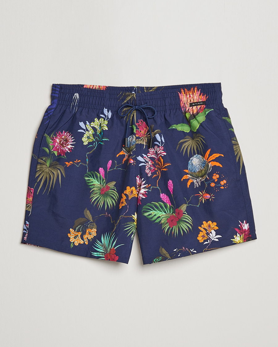 Herren | Badehosen | Etro | Floreale Printed Swim Trunks Navy