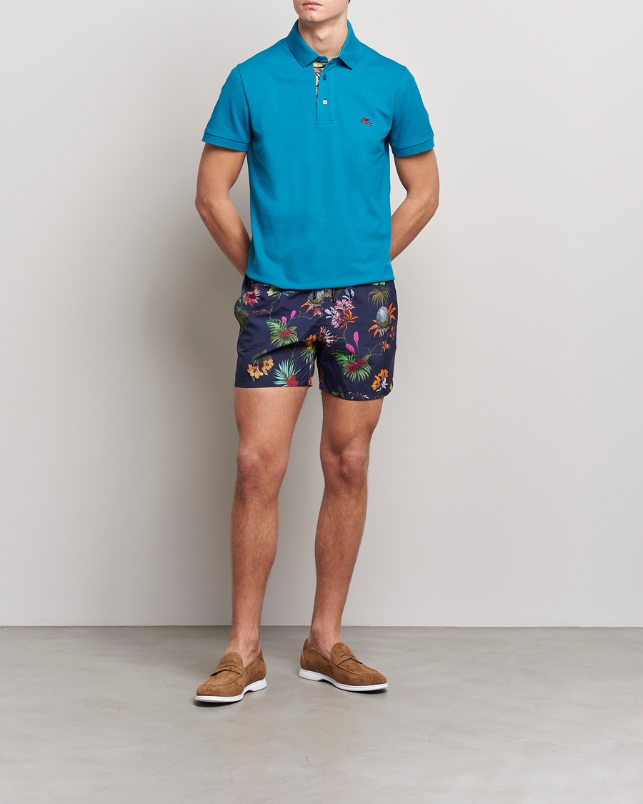 Herren | Badehosen | Etro | Floreale Printed Swim Trunks Navy