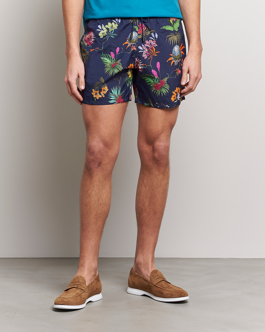 Herren | Badehosen | Etro | Floreale Printed Swim Trunks Navy