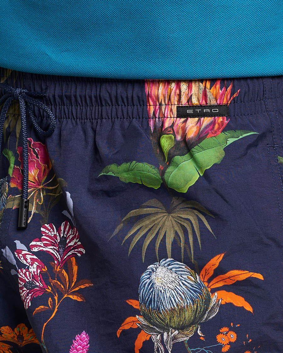 Herren | Badehosen | Etro | Floreale Printed Swim Trunks Navy