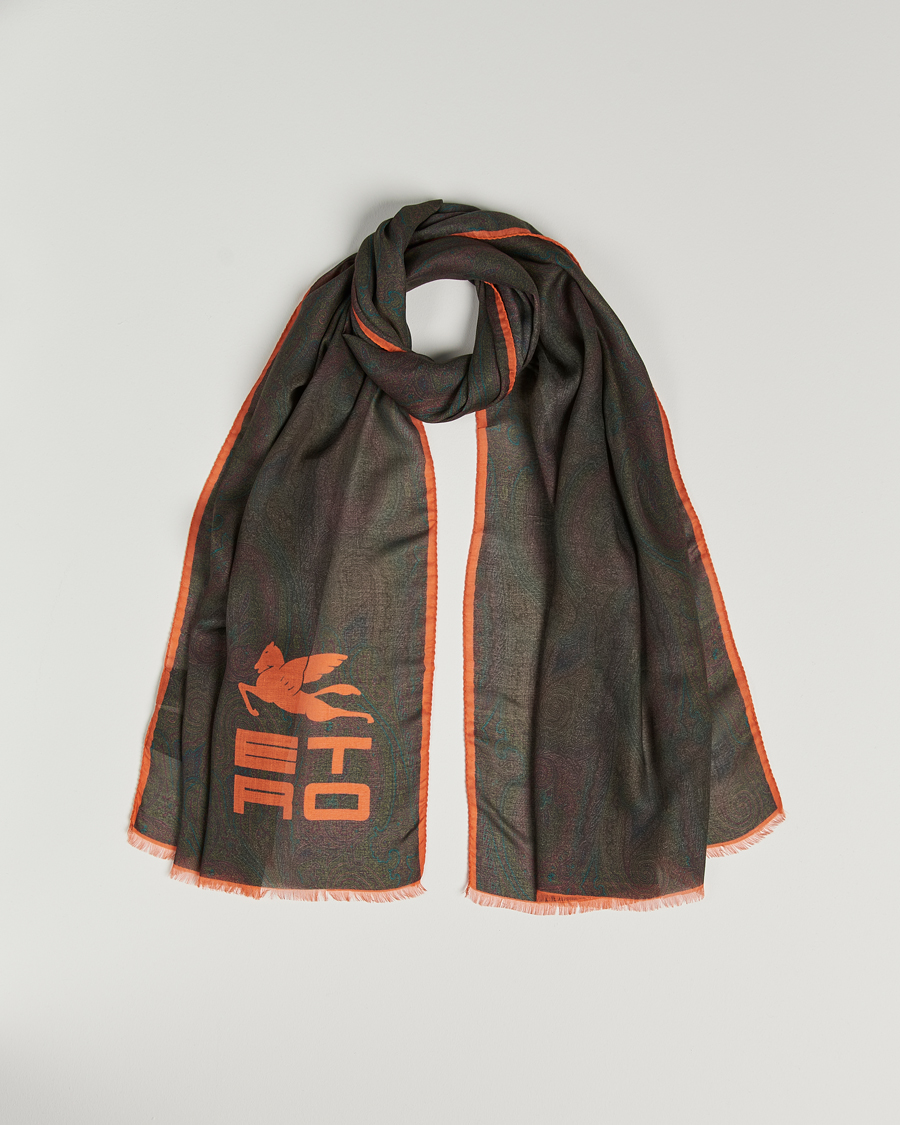 Herren | Etro Shaal Nur Cashmere Blend Paisley Scarf Dark Brown | Etro | Shaal Nur Cashmere Blend Paisley Scarf Dark Brown