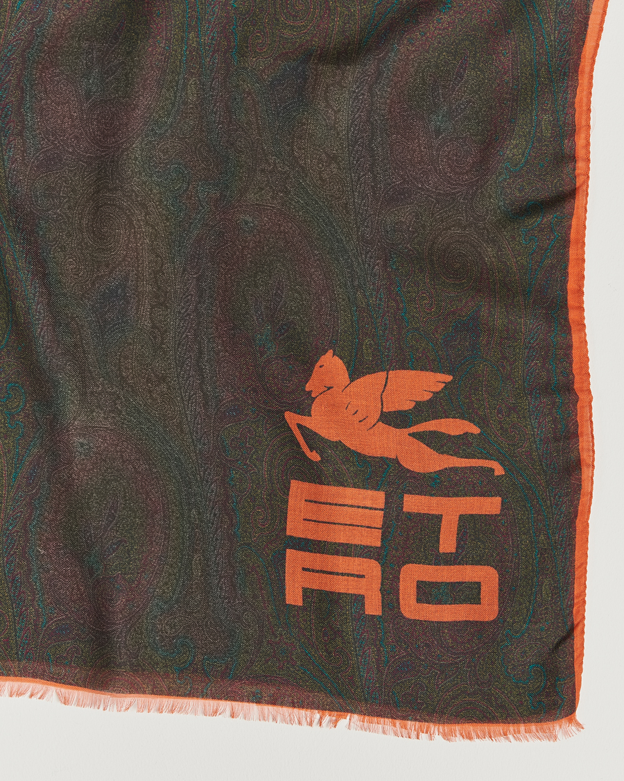 Herren | Etro Shaal Nur Cashmere Blend Paisley Scarf Dark Brown | Etro | Shaal Nur Cashmere Blend Paisley Scarf Dark Brown