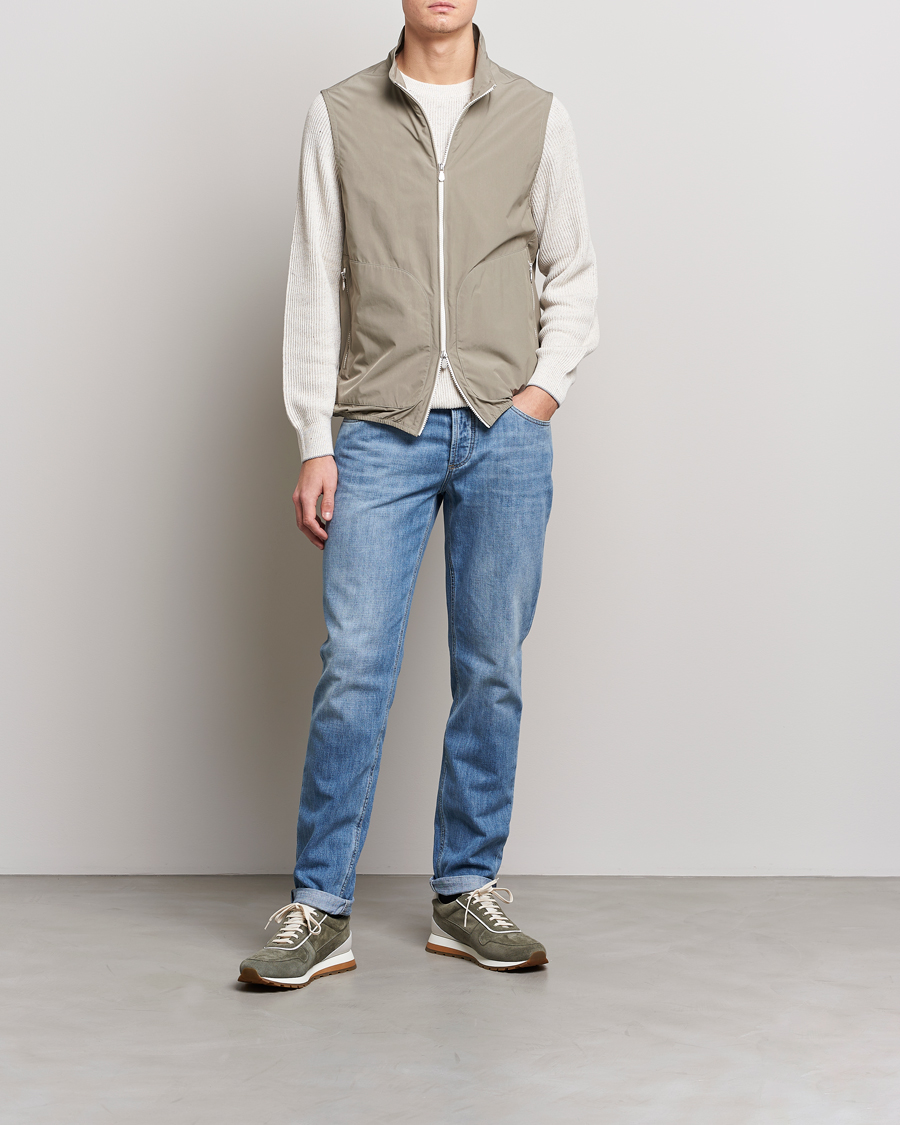 Herren | Westen | Brunello Cucinelli | Lightweight Nylon Gilet Olive