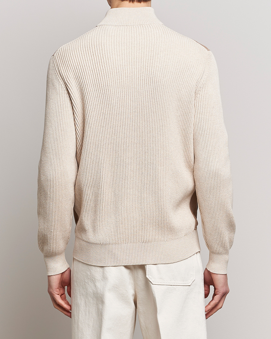 Herren | Jacken | Brunello Cucinelli | Suede Knit Bomber Jacket Beige Suede