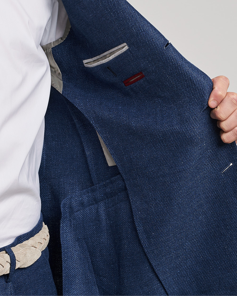 Herren | Anzüge | Brunello Cucinelli | Linen/Silk Suit Royal Blue