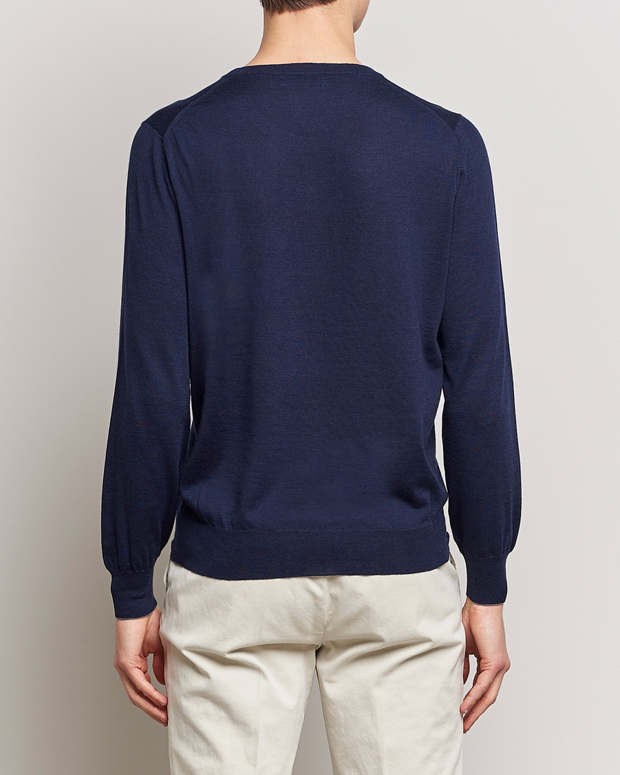 Herren | Pullover | Brunello Cucinelli | Cashmere/Wool Crew Neck Sweater Navy