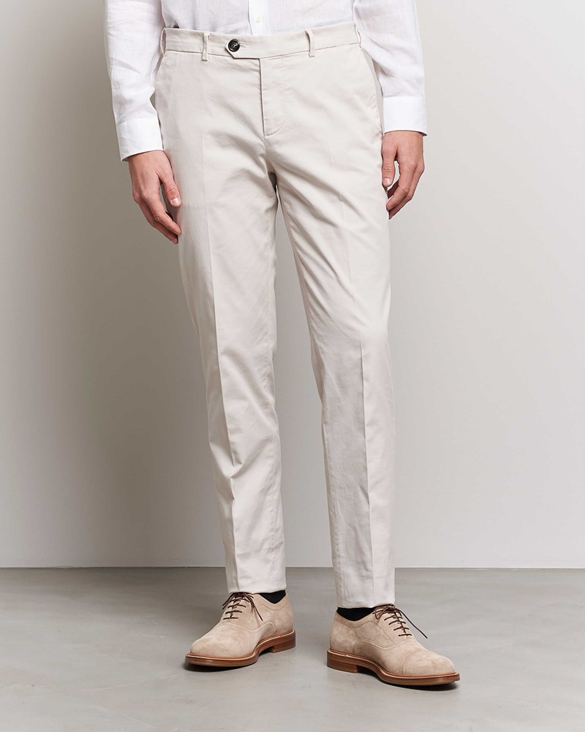 Herren | Hosen | Brunello Cucinelli | Slim Fit Cotton Chinos Off White