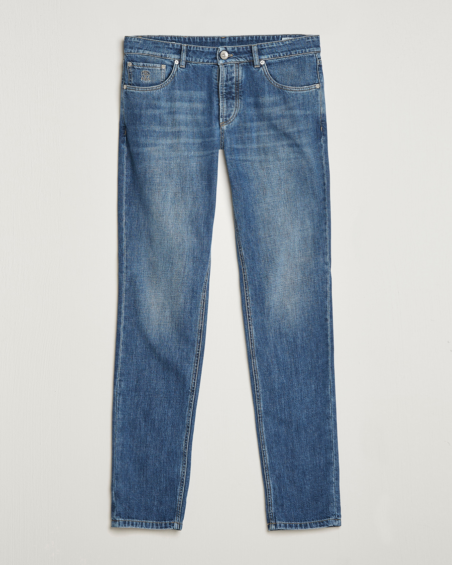 Herren | Jeans | Brunello Cucinelli | Slim Fit Jeans Dark Wash