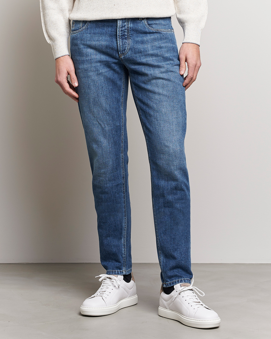 Herren | Jeans | Brunello Cucinelli | Slim Fit Jeans Dark Wash