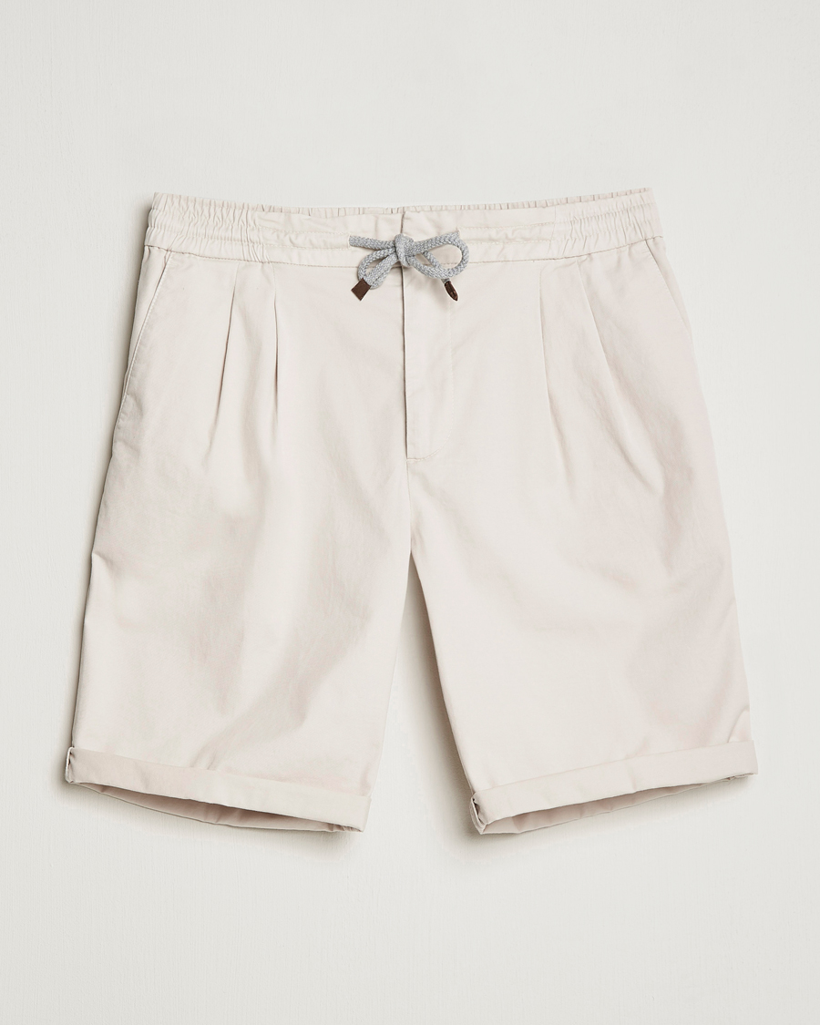 Herren | Shorts | Brunello Cucinelli | Drawstring Shorts Light Beige