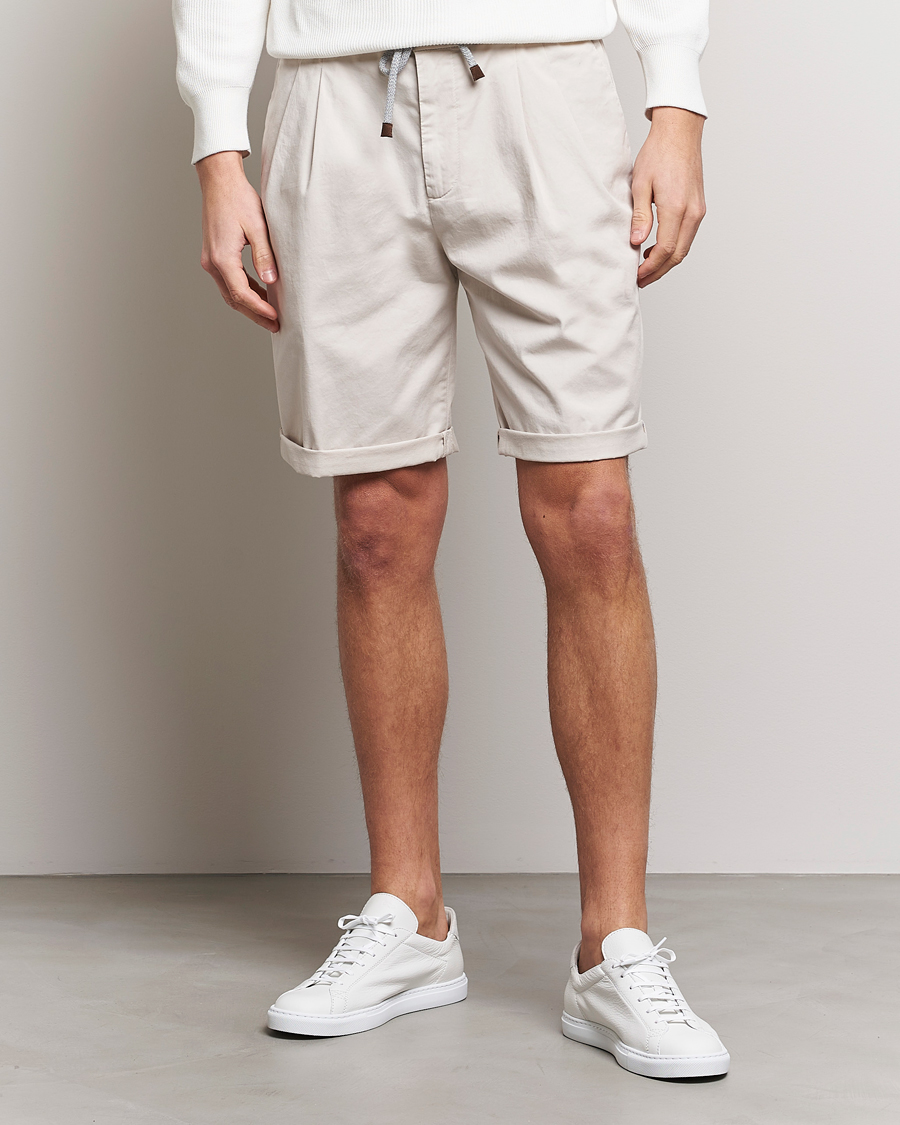 Herren | Shorts | Brunello Cucinelli | Drawstring Shorts Light Beige