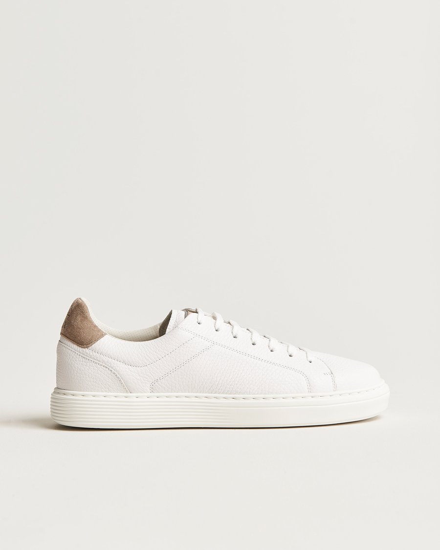 Herren | Brunello Cucinelli Classic Sneakers White Grain Calf | Brunello Cucinelli | Classic Sneakers White Grain Calf