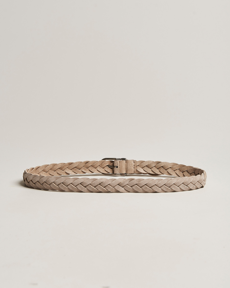 Herren | Brunello Cucinelli Braided Suede Belt Desert Suede | Brunello Cucinelli | Braided Suede Belt Desert Suede