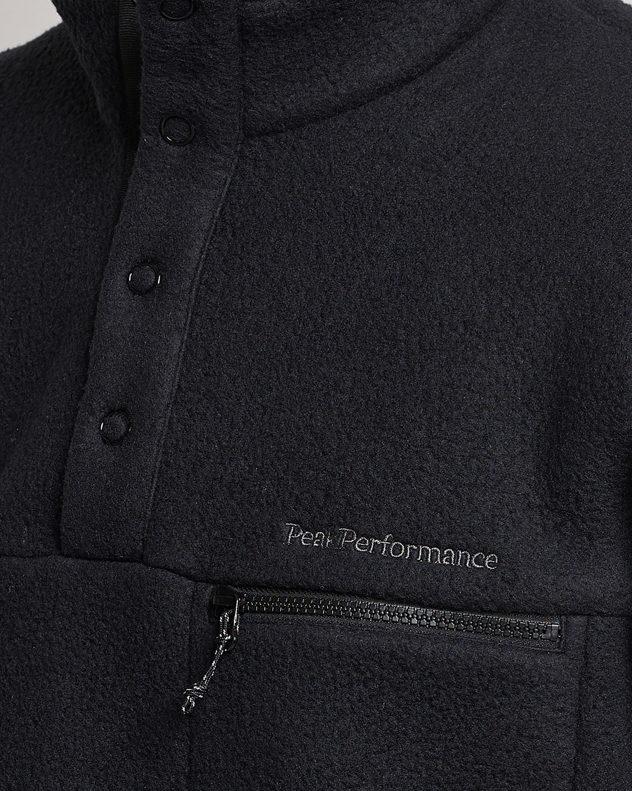 Herren | Pullover | Peak Performance | Fleece Snap Sweater Black