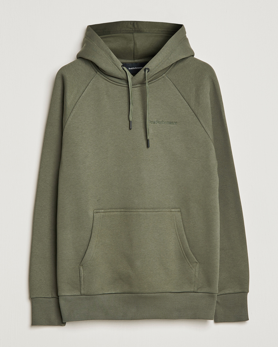 Herren | Pullover | Peak Performance | Original Small Logo Hood Pine Needel