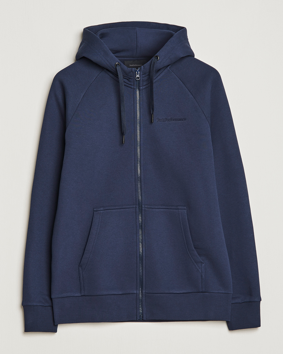 Herren | Pullover | Peak Performance | Original Logo Full Zip Hoodie Blue Shadow