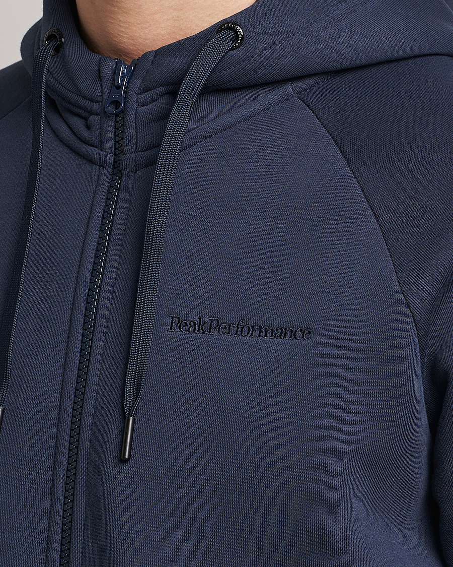 Herren | Pullover | Peak Performance | Original Logo Full Zip Hoodie Blue Shadow