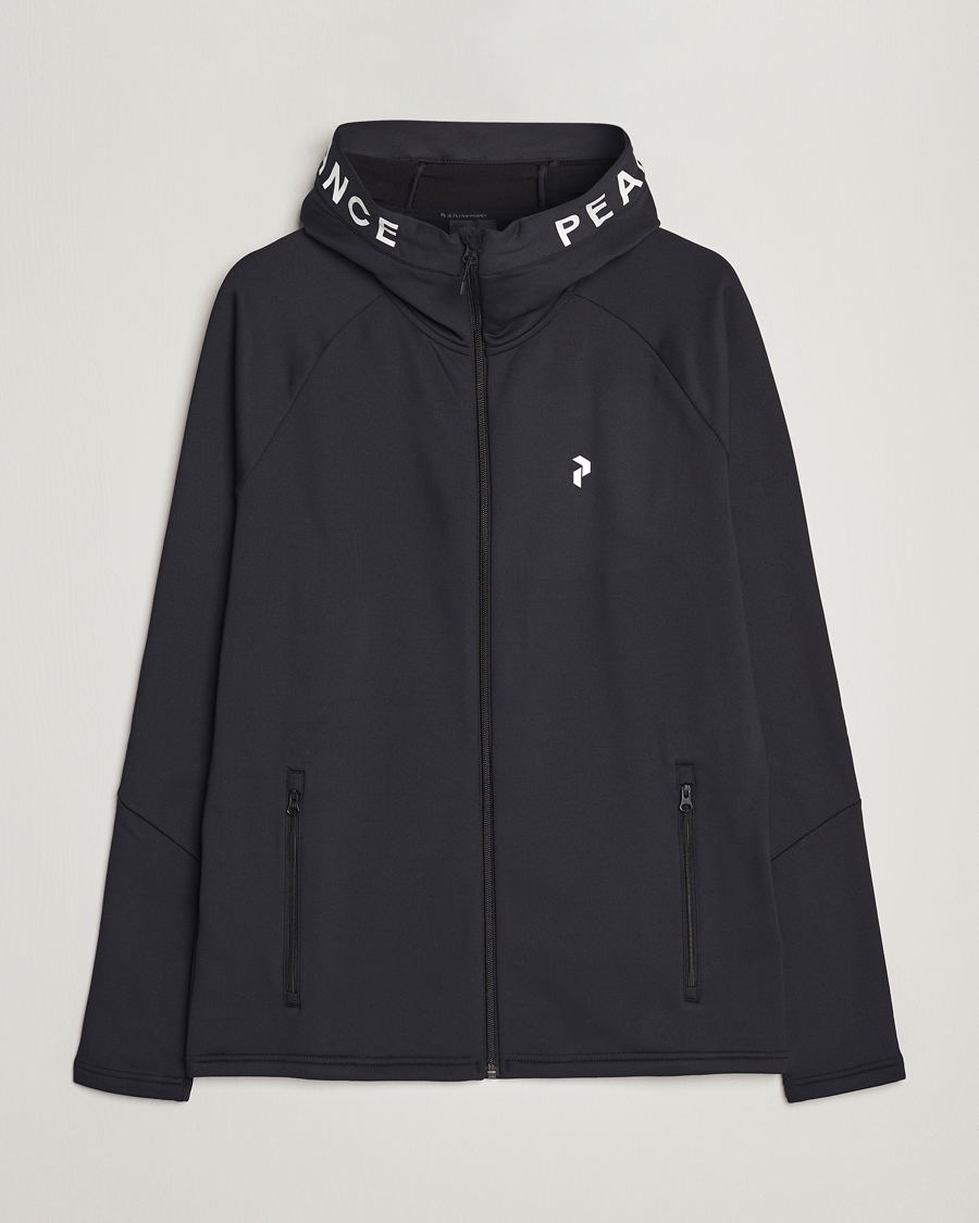 Herren | Pullover | Peak Performance | Rider Zip Hood Fleece Black