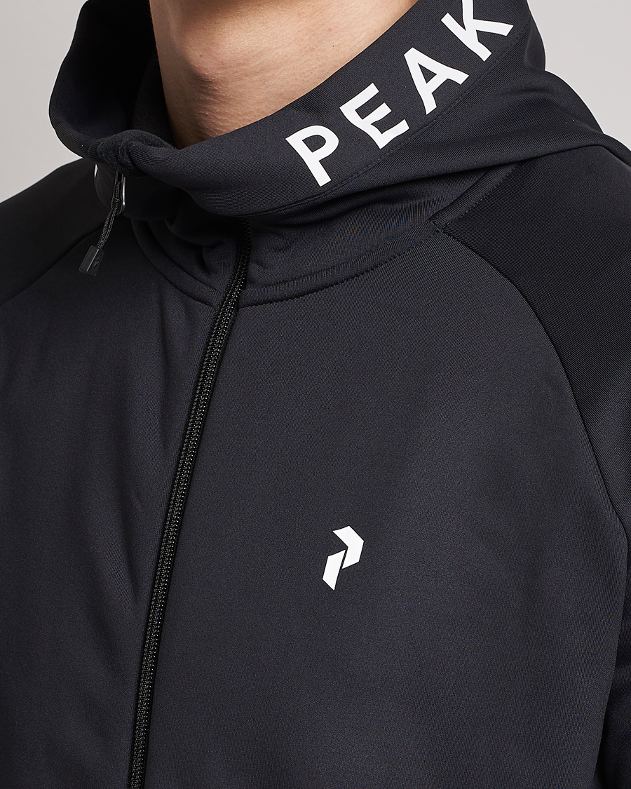 Herren | Pullover | Peak Performance | Rider Zip Hood Fleece Black