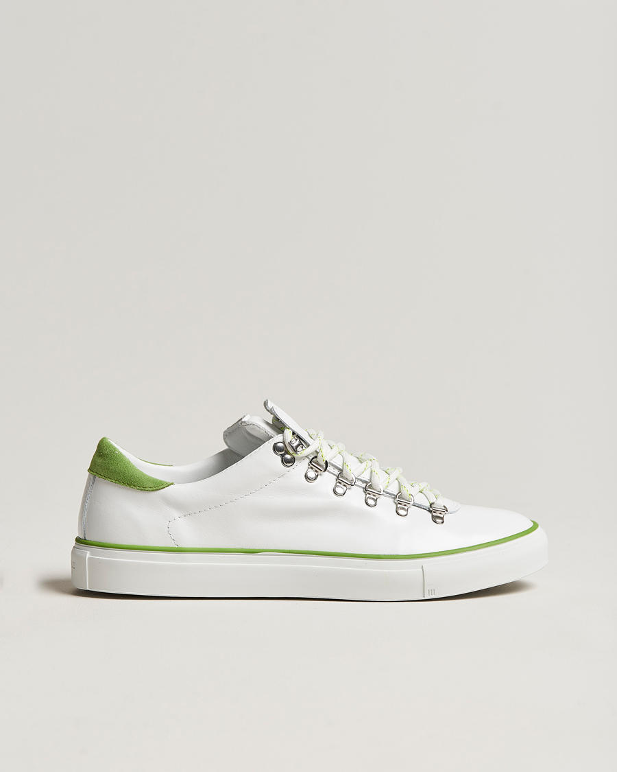 Herren | Diemme Marostica Low Sneaker White Nappa Lime | Diemme | Marostica Low Sneaker White Nappa Lime