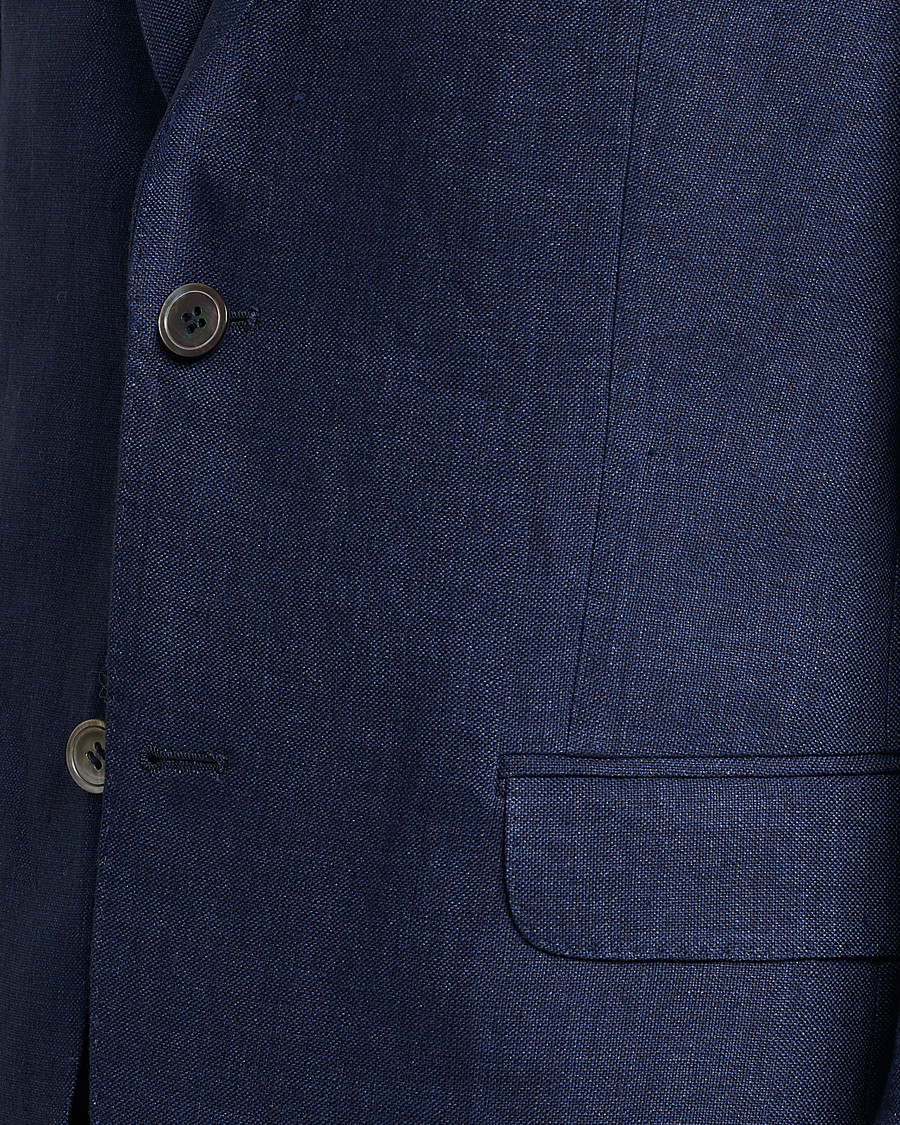 Herren | Sakkos | Oscar Jacobson | Ferry Soft Linen Blazer Navy
